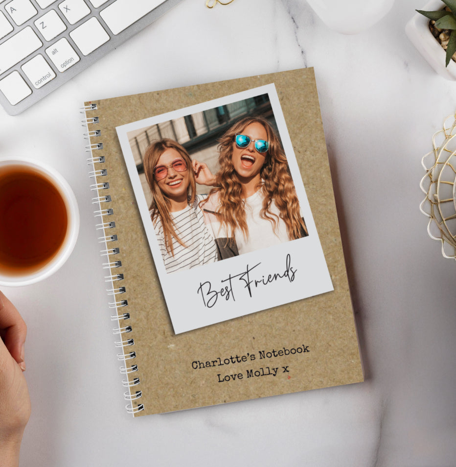 Personalised Photo Upload Polaroid Notebook