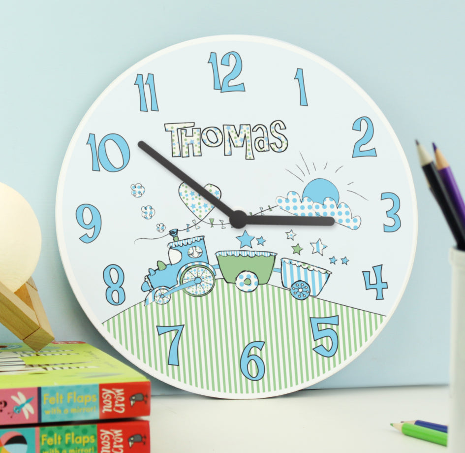 Personalised Whimsical Train Clock