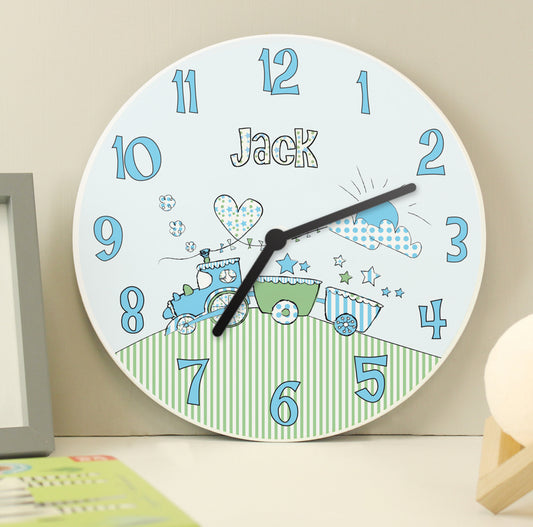 Personalised Whimsical Train Clock