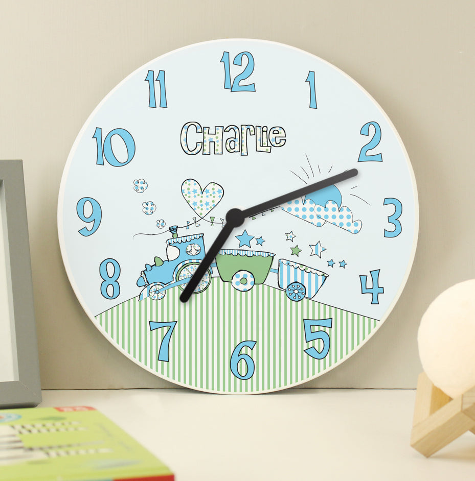 Personalised Whimsical Train Clock