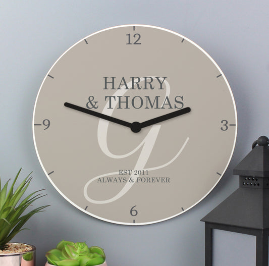 Personalised Family Wooden Clock