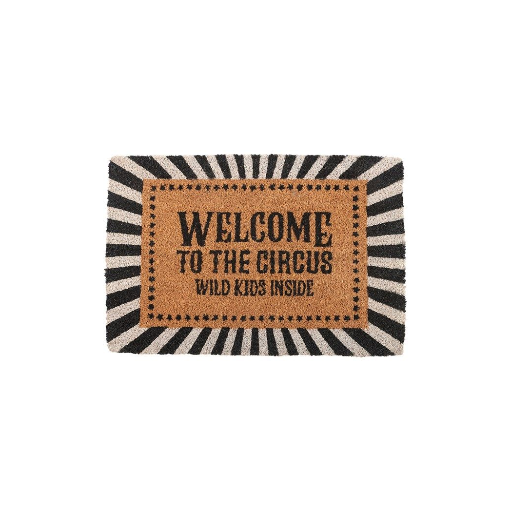 Black Welcome to the Circus Doormat