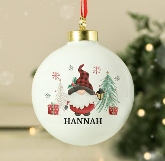 Personalised Gonk Christmas Bauble