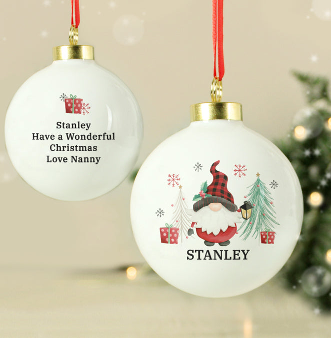 Personalised Gonk Christmas Bauble