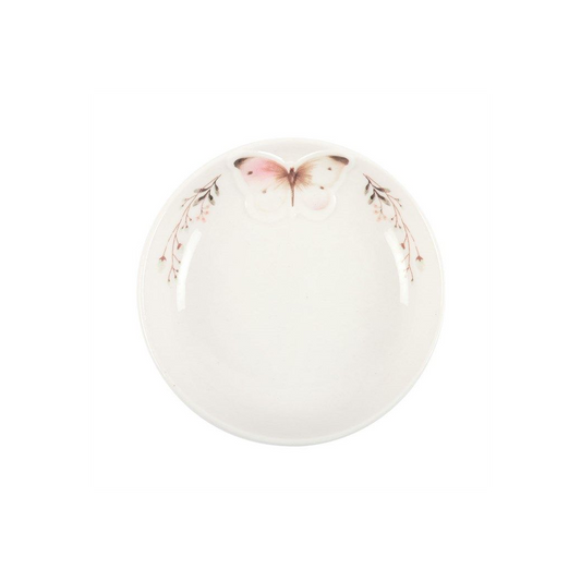 White Butterfly Trinket Dish