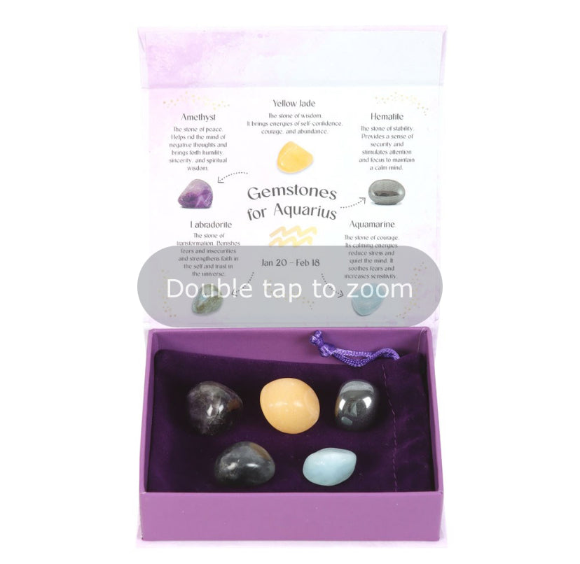 Aquarius Crystal Tumblestone Set