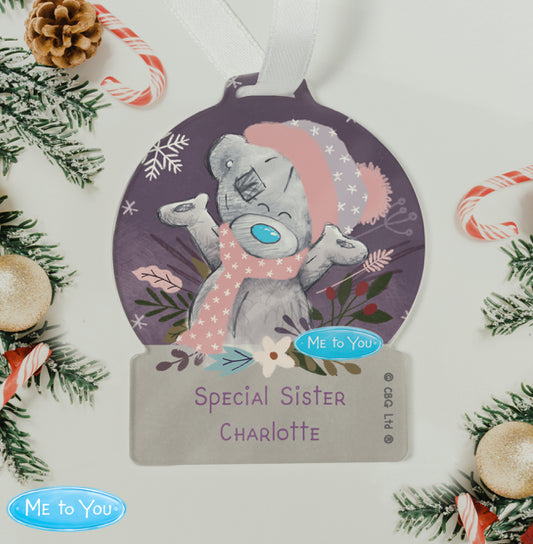 Personalised Me to You Cosy Winter Acrylic Decoration