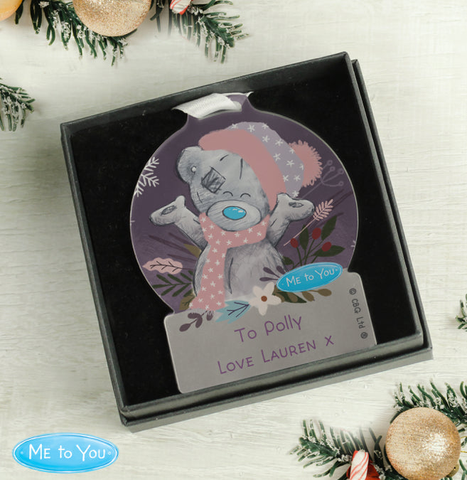 Personalised Me to You Cosy Winter Acrylic Decoration