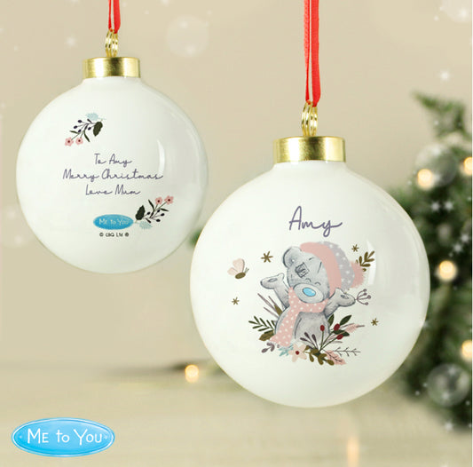 Personalised Me to You Cosy Winter Bauble