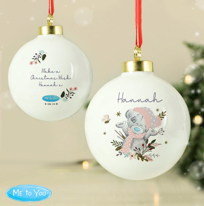 Personalised Me to You Cosy Winter Bauble