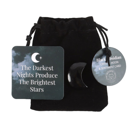 The Darkest Nights Black Obisidian Moon in a Bag