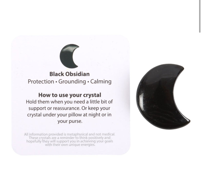 The Darkest Nights Black Obisidian Moon in a Bag