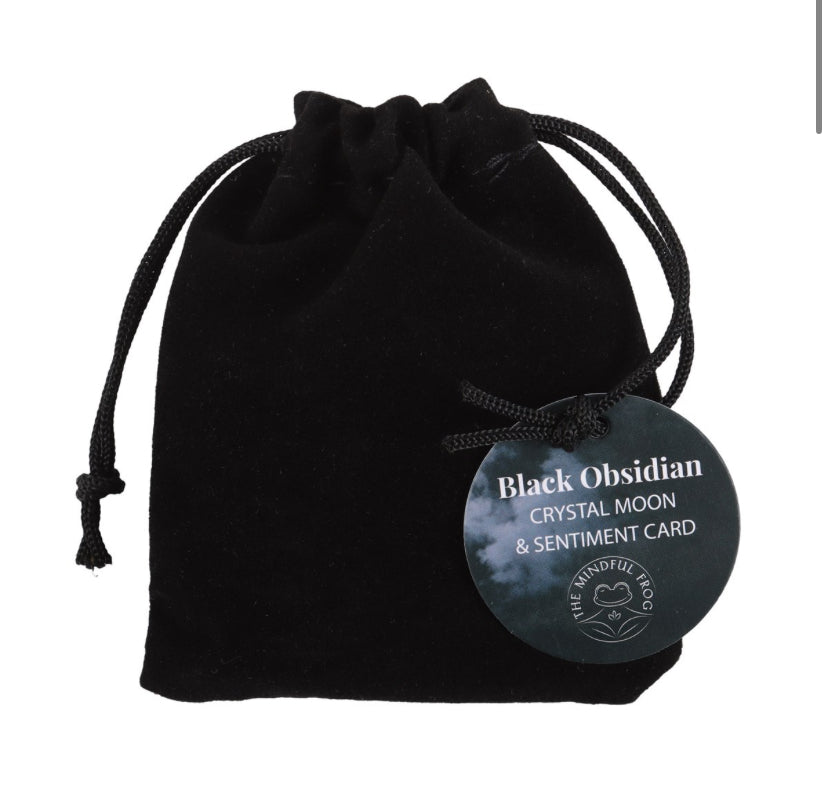 The Darkest Nights Black Obisidian Moon in a Bag
