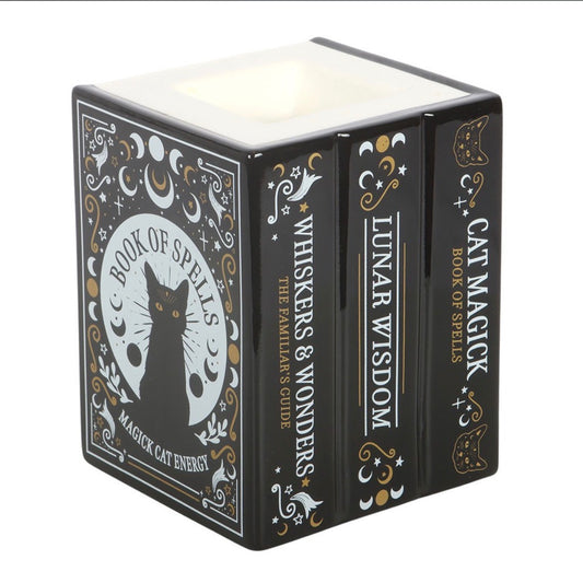 Black Cat Book of Spells Oil Burner and Wax Warmer