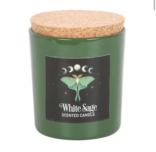 Luna Moth White Sage Candle