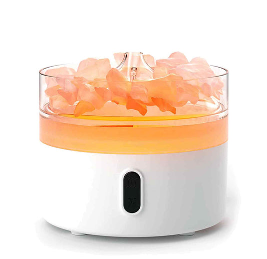 Himalayan Salt Aroma Diffuser - Night Light - USB-C - Flame Effect ( salt included)