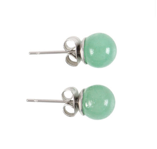 Aventurine Semi Precious Crystal Earrings