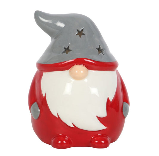Red and Grey Gonk Tealight Holder