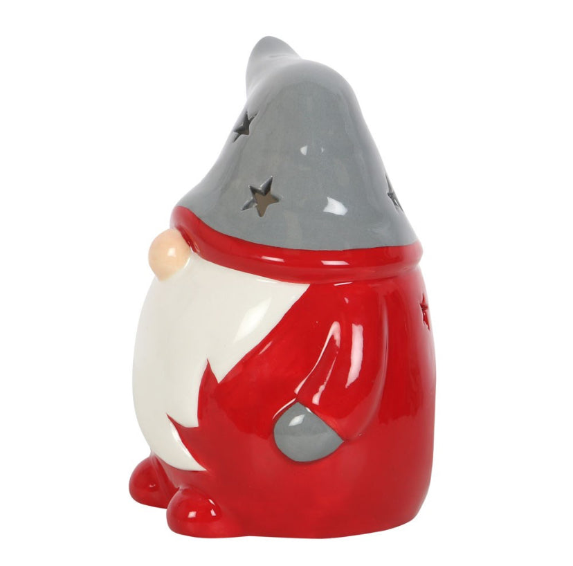 Red and Grey Gonk Tealight Holder