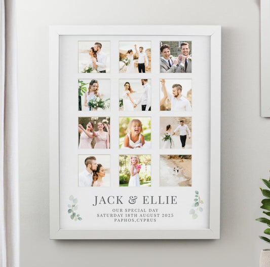 Personalised Wedding White Multi Photo Frame