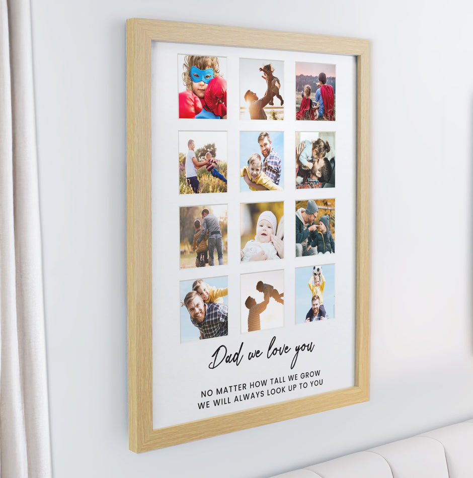 Personalised Oak Multi Photo Frame