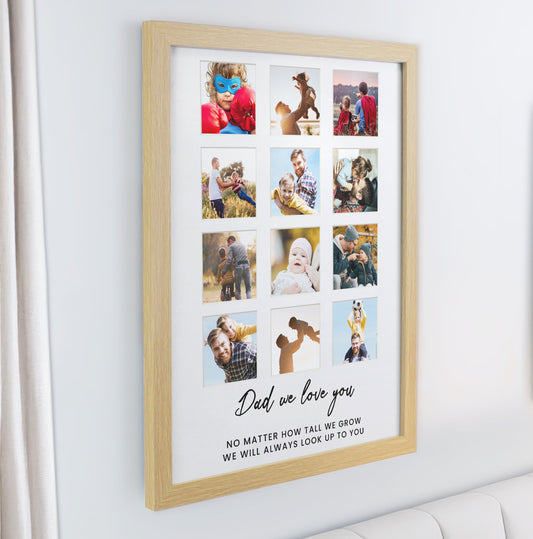Personalised Oak Multi Photo Frame