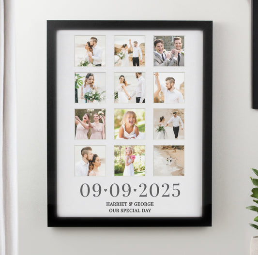 Personalised Special Date Black Multi Photo Frame