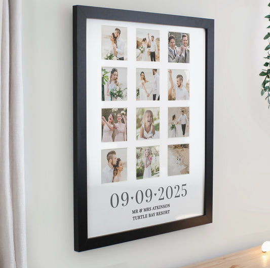 Personalised Special Date Black Multi Photo Frame