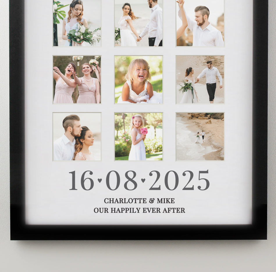 Personalised Special Date Black Multi Photo Frame