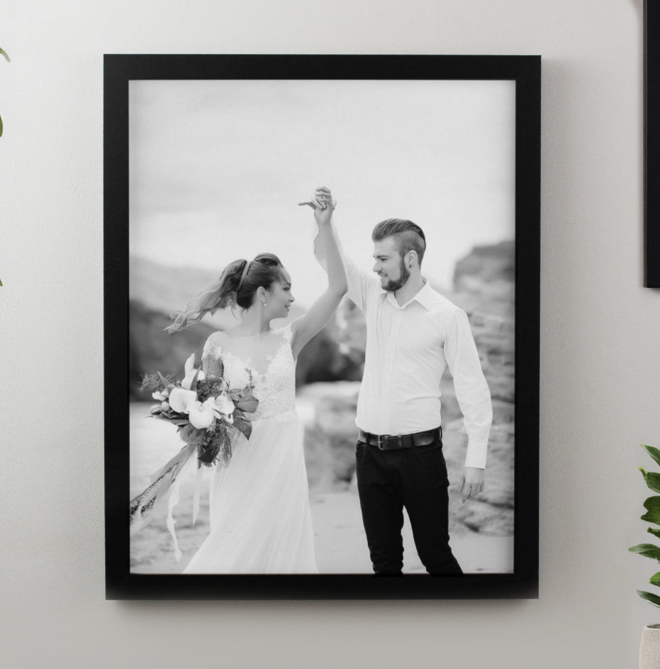 Personalised Photo Upload Black Poster Frame