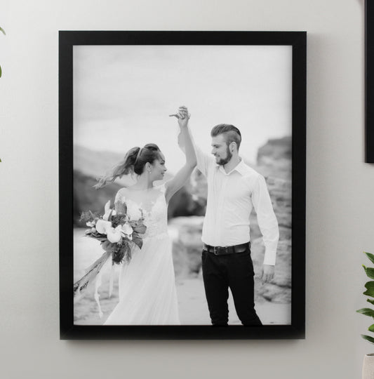 Personalised Photo Upload Black Poster Frame