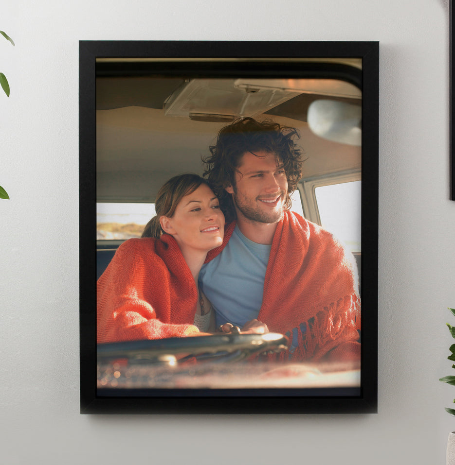 Personalised Photo Upload Black Poster Frame