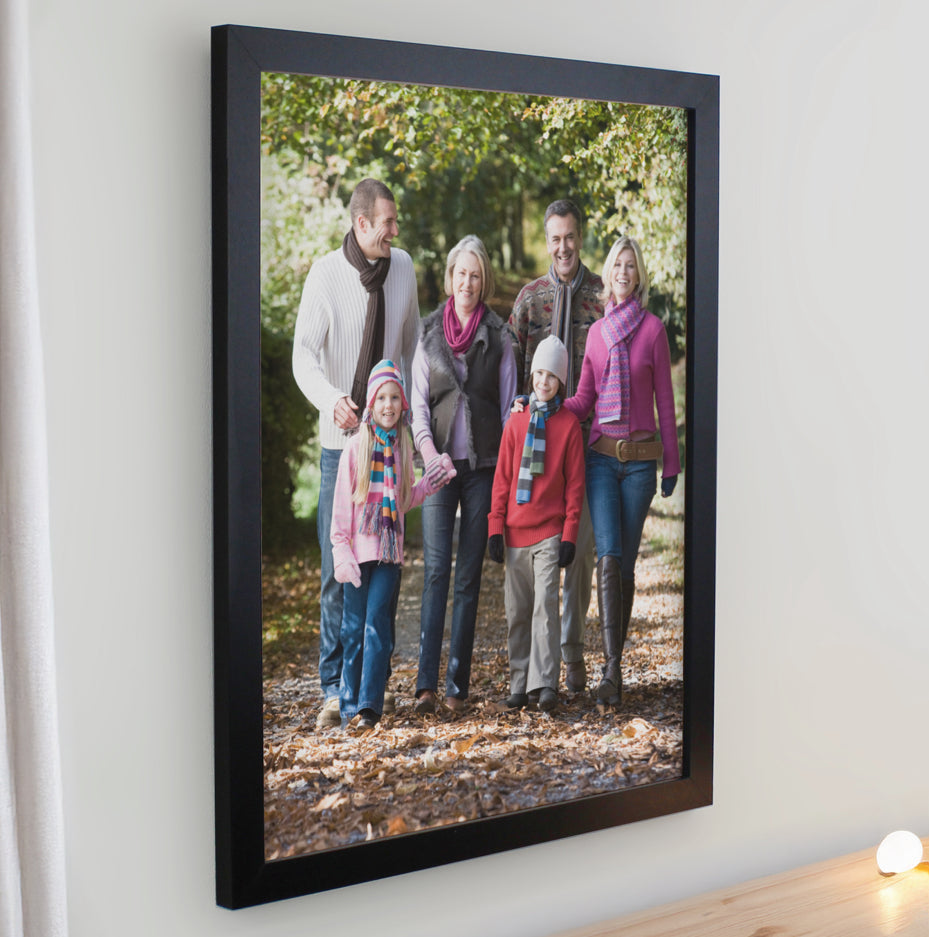 Personalised Photo Upload Black Poster Frame