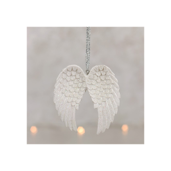 Double Glitter Angel Wing Hanging Decoration