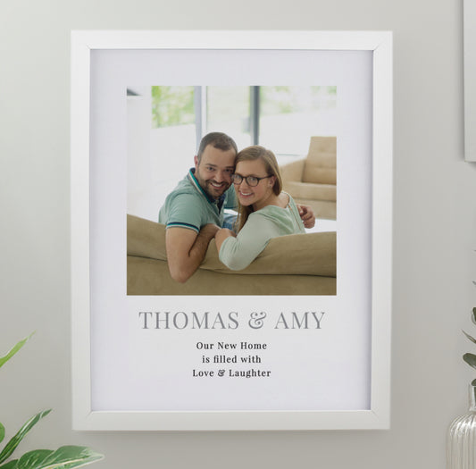 Personalised Square Photo Upload White Poster Frame