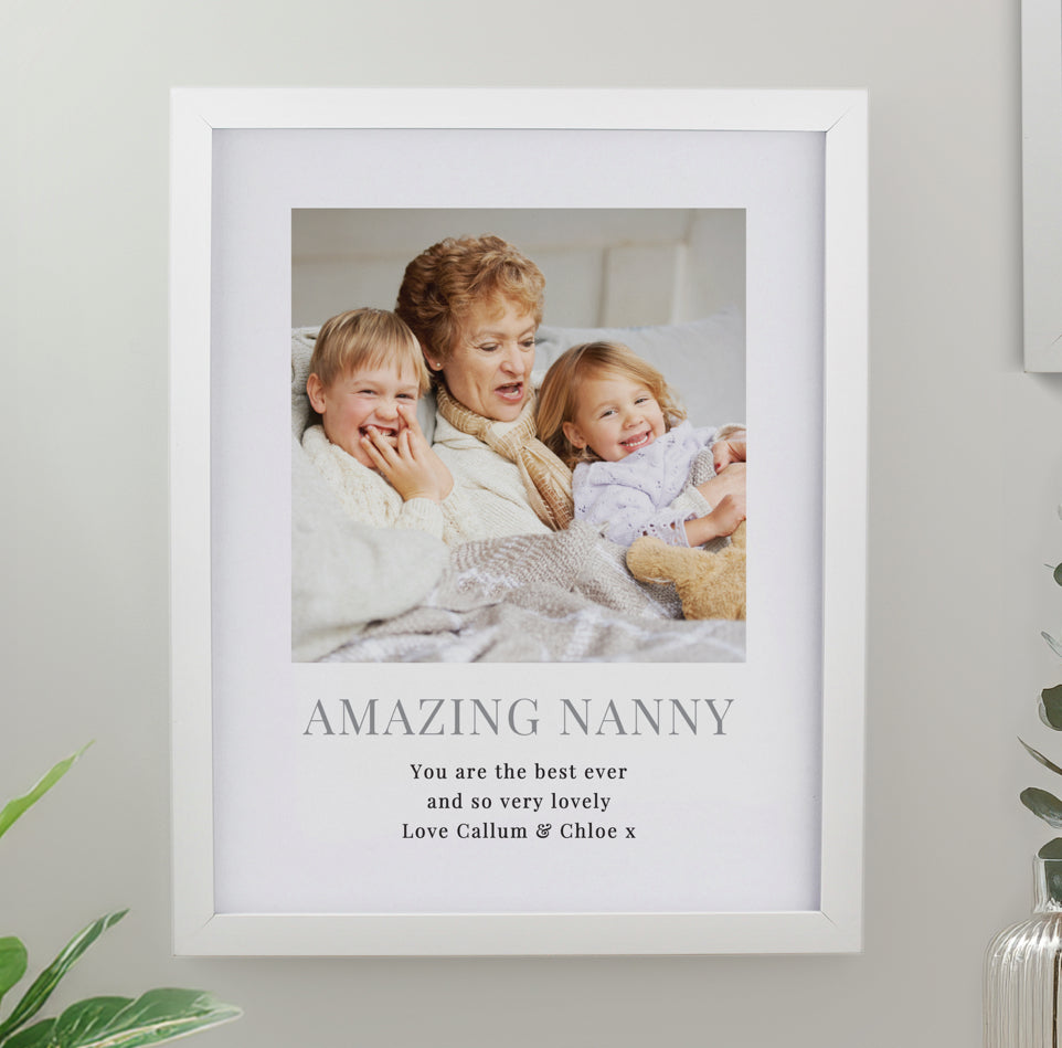 Personalised Square Photo Upload White Poster Frame