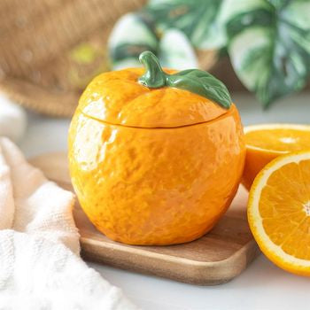 Orange Shaped Candle Jar