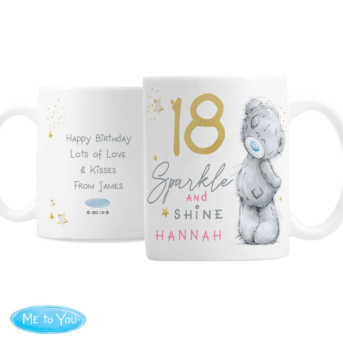 Personalised Me To You Sparkle & Shine Birthday Mug