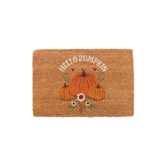Natural Autumn Days Hello Pumpkin Doormat
