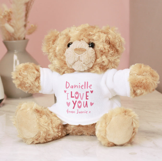 Personalised I Love You Teddy Bear