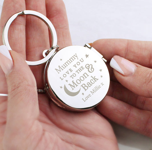 Personalised To the Moon and Back...Photo Keyring
