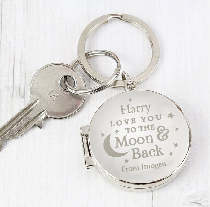 Personalised To the Moon and Back...Photo Keyring