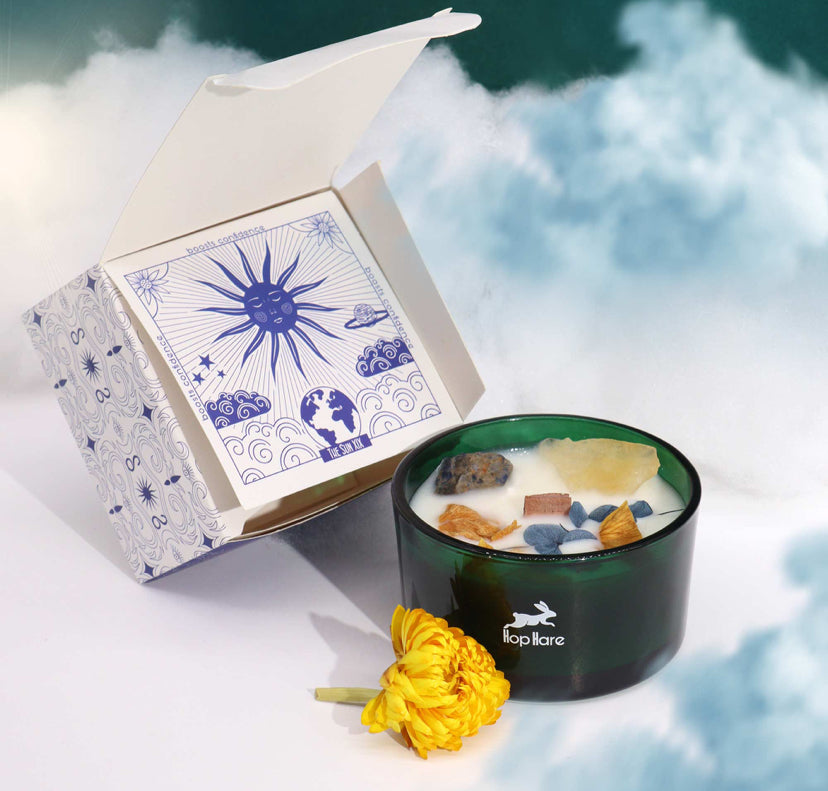 Hop Hare Crystal Magic Flower Candle - The Sun