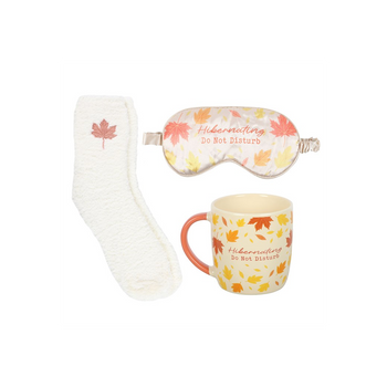 Autumn Hibernation Kit with Mug, Socks and Eye Mask