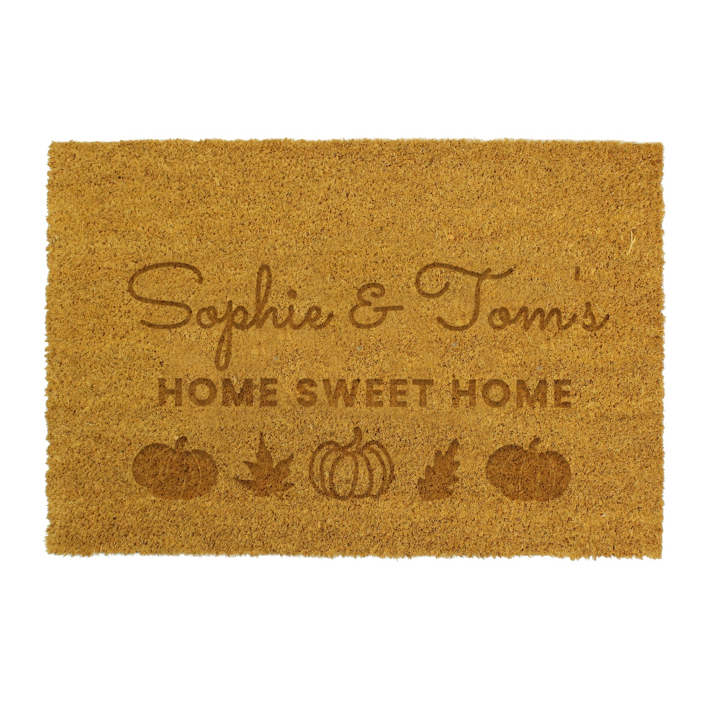 Personalised Pumpkin Rectangle Doormat