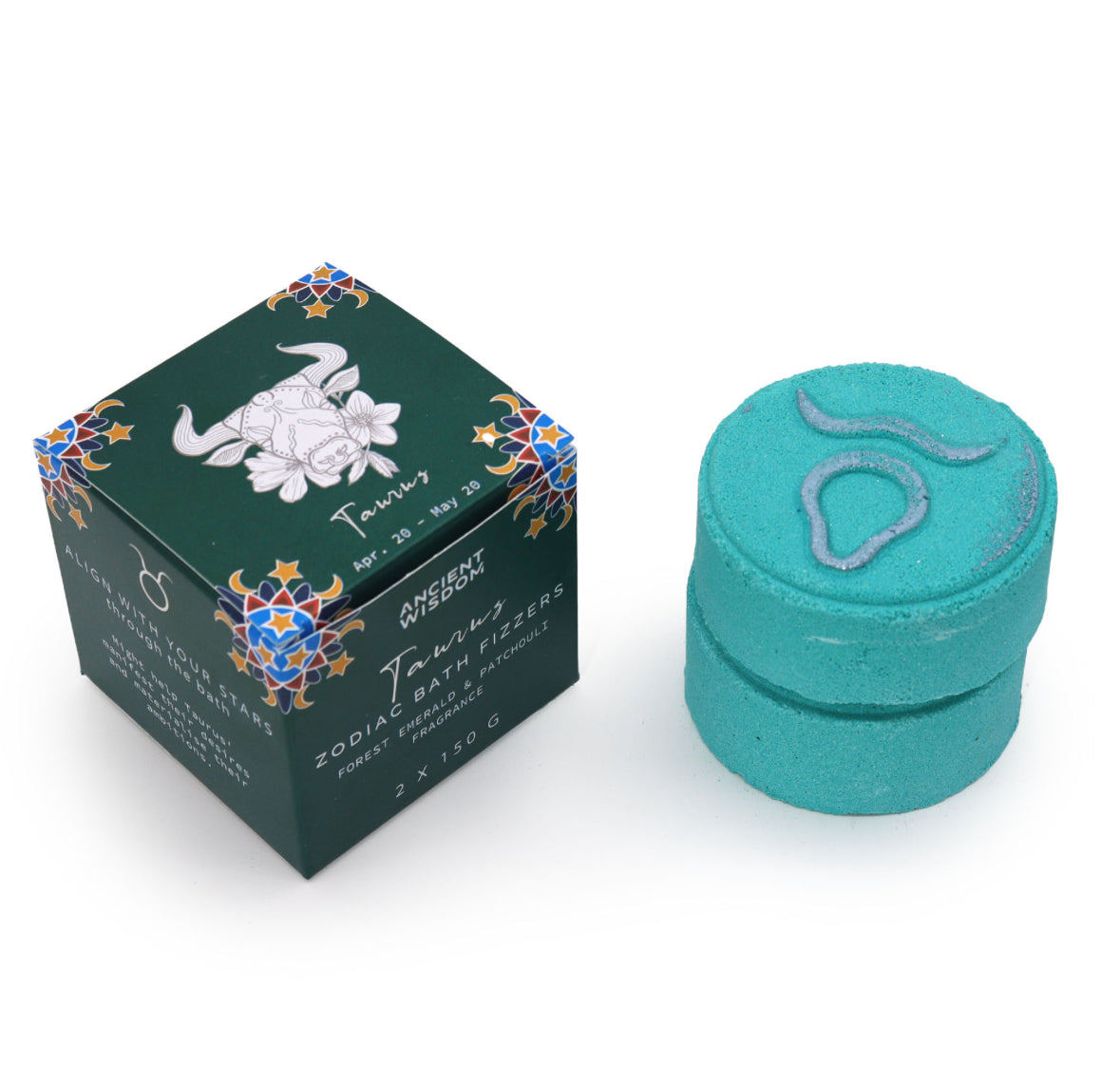 Set of Zodiac Bath Fizzers with Horoscope - Taurus