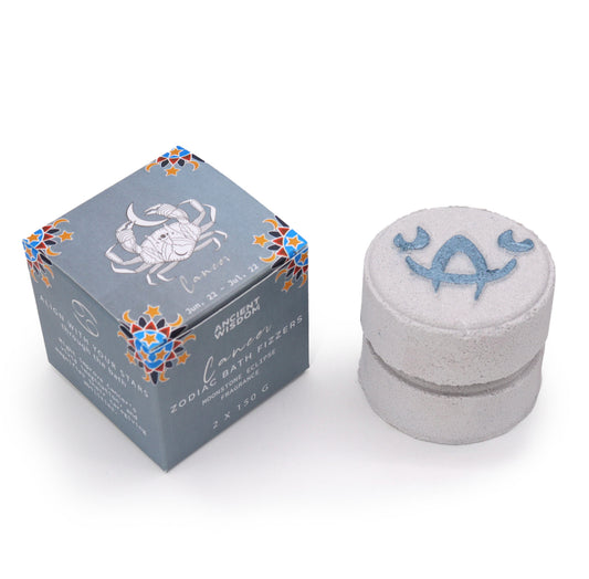 Set of Zodiac Bath Fizzers with Horoscope - Cancer