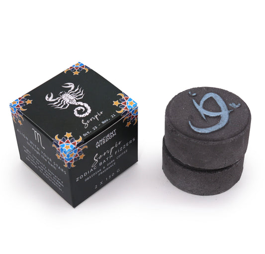 Set of Zodiac Bath Fizzers with Horoscope - Scorpio