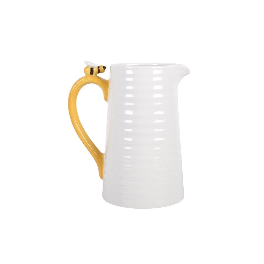 3D Daisy and Honey Bee Ceramic Flower Jug