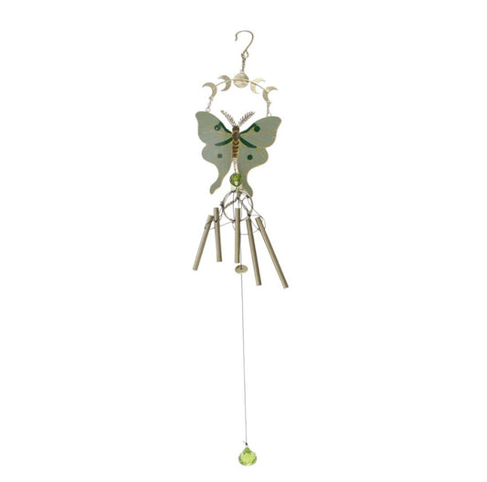Moonphase Moth Windchime